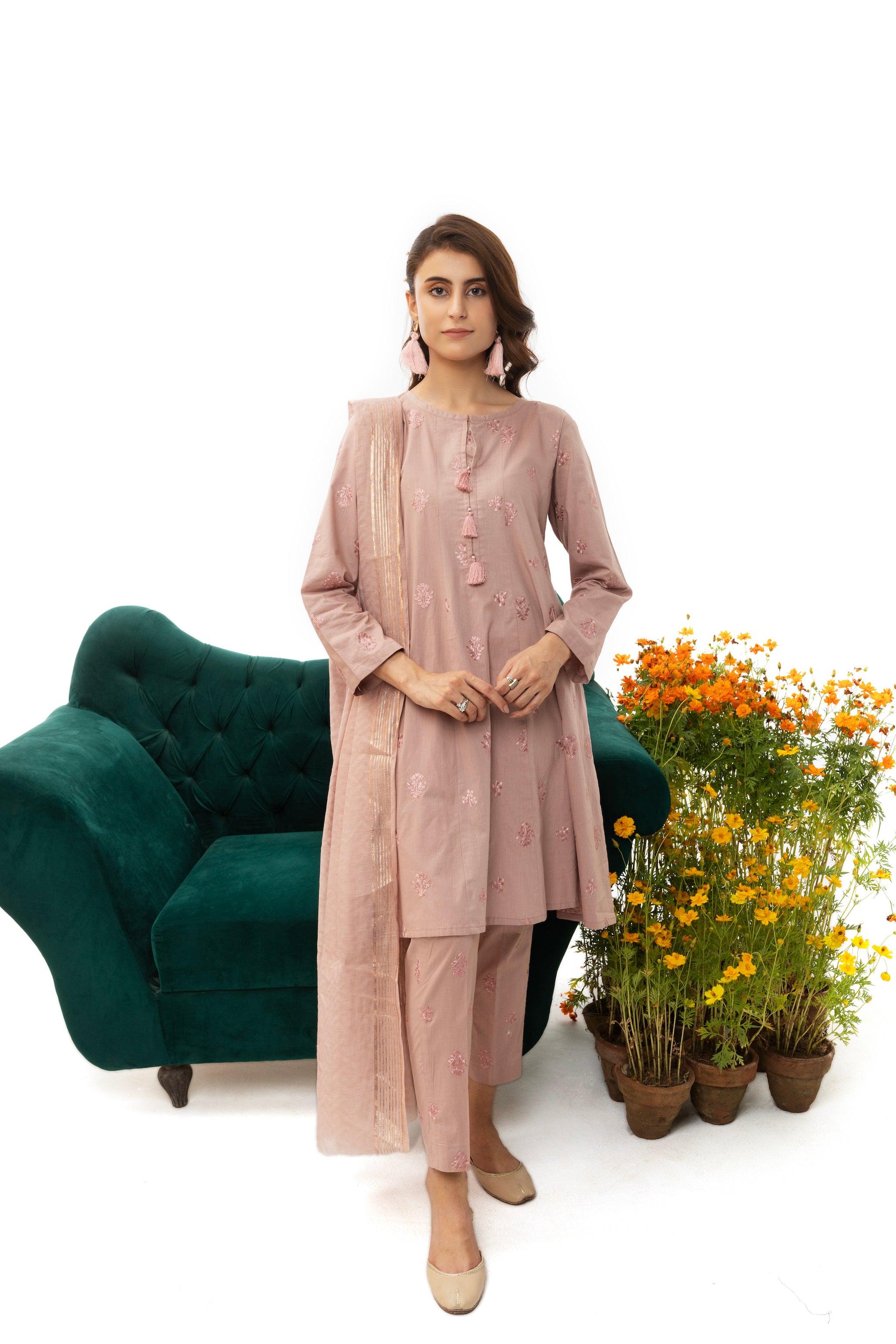 3 PIECE - EMBROIDERED COTTON SUIT BY ARFA RIWAJ SUMMER 2023