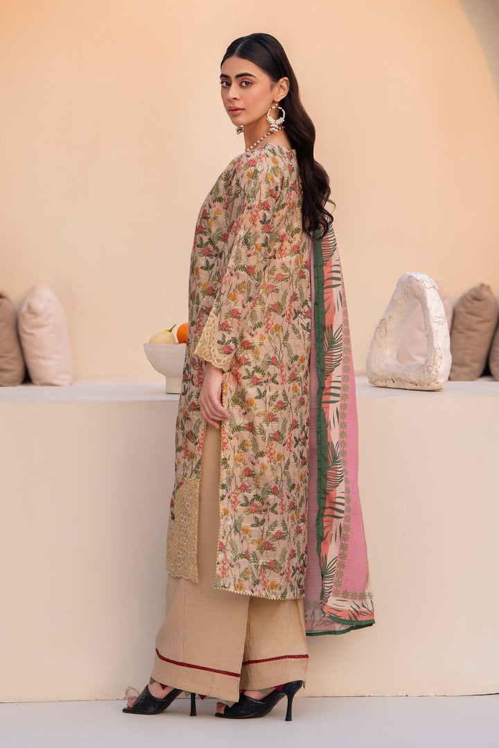 3 Piece Beige Munnar Suit Pret - AR-3516 - ARFARIWAJ