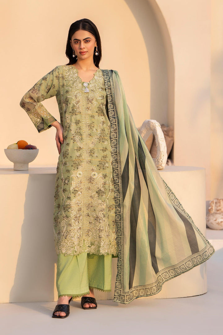 3 Piece Jade Gicha Munar Suit Pret - AR-3391 - ARFARIWAJ