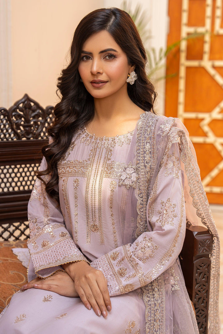 3 Piece Lilac Naps Lawn Suit Pret - AR-3706 - ARFARIWAJ