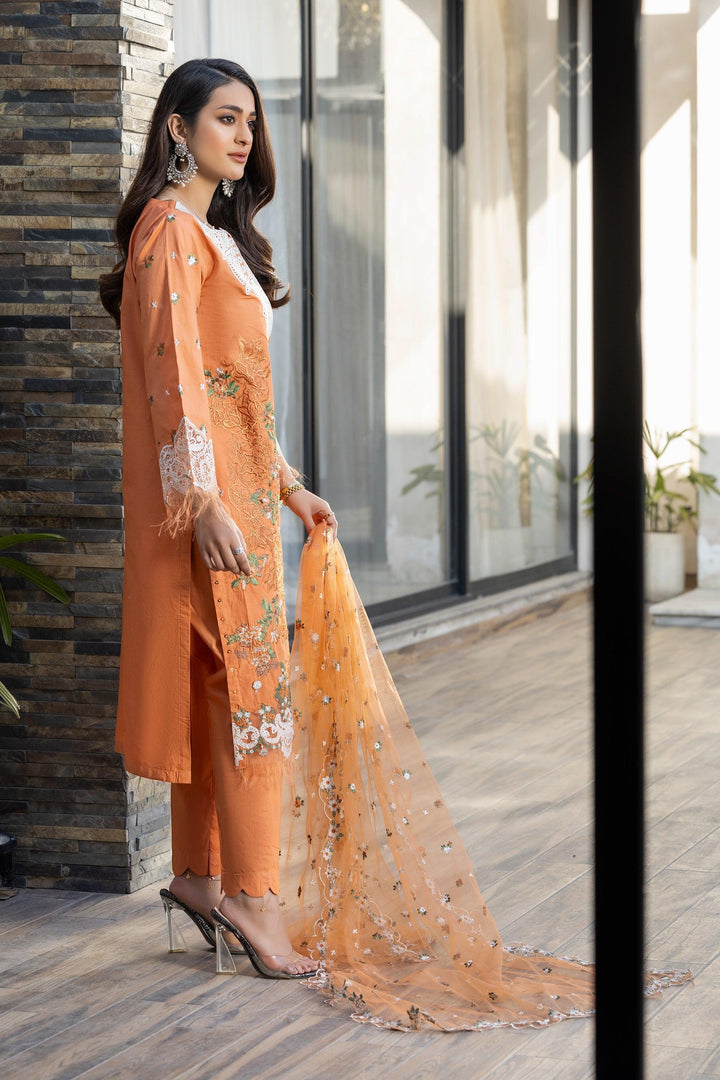 3 Piece Orange Peel Poplin Suit Pret - AR-3620 - ARFARIWAJ