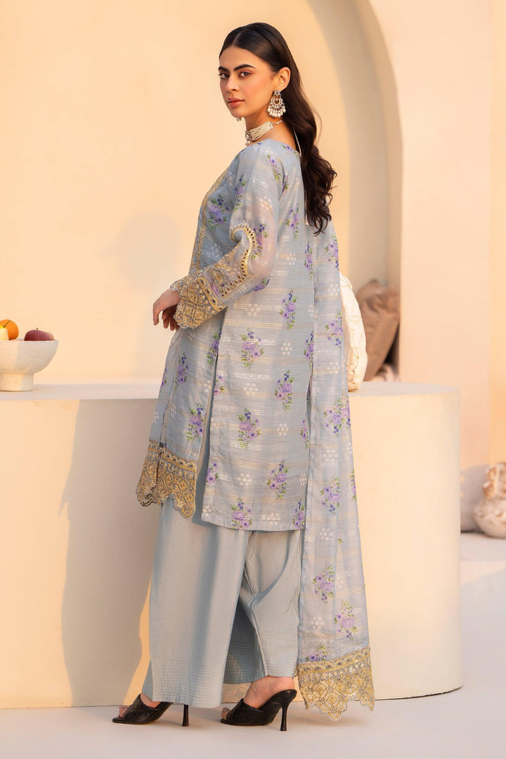 3 Piece Sky Lorax Munnar Suit Pret - AR-3458 - ARFARIWAJ