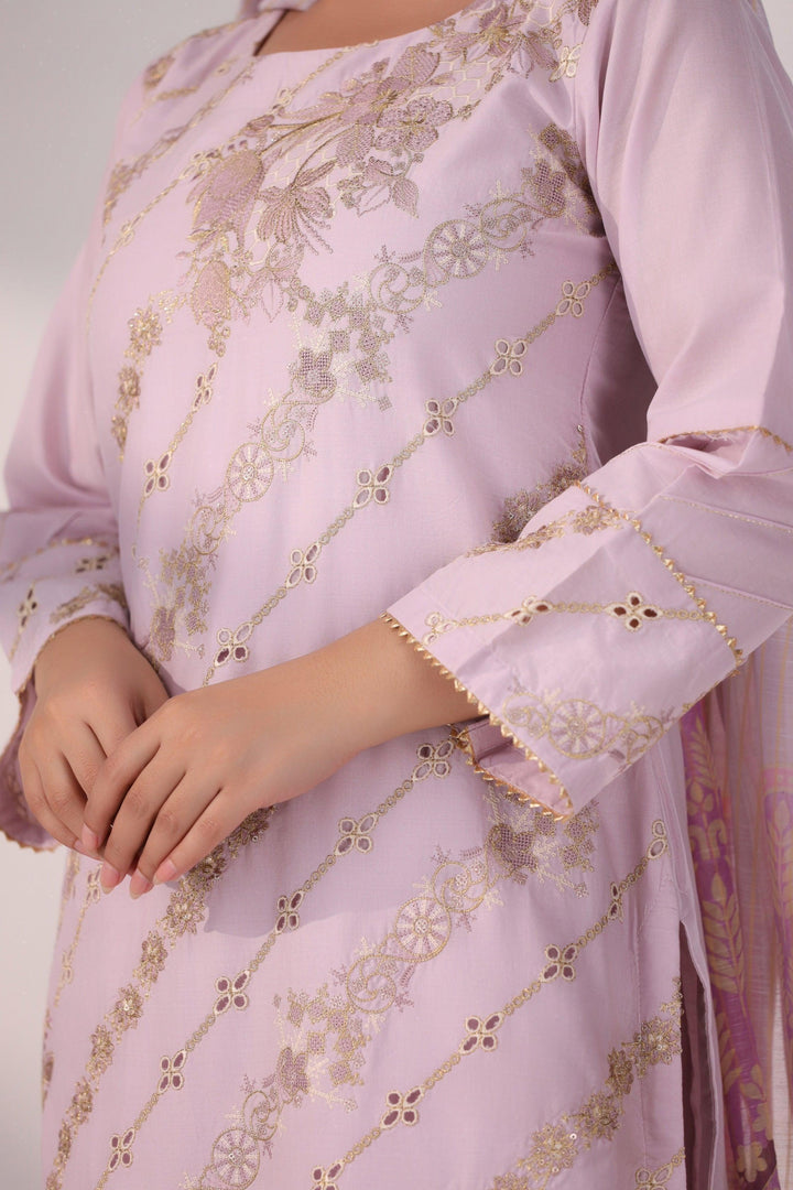 3 Piece Embroidered Suit Luxury Pret - AR-3336-Amyra - ARFARIWAJ