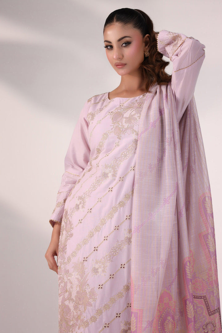 3 Piece Embroidered Suit Luxury Pret - AR-3336-Amyra - ARFARIWAJ