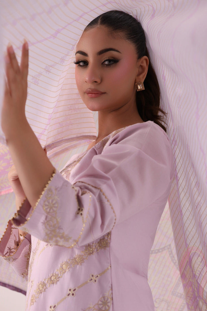 3 Piece Embroidered Suit Luxury Pret - AR-3336-Amyra - ARFARIWAJ