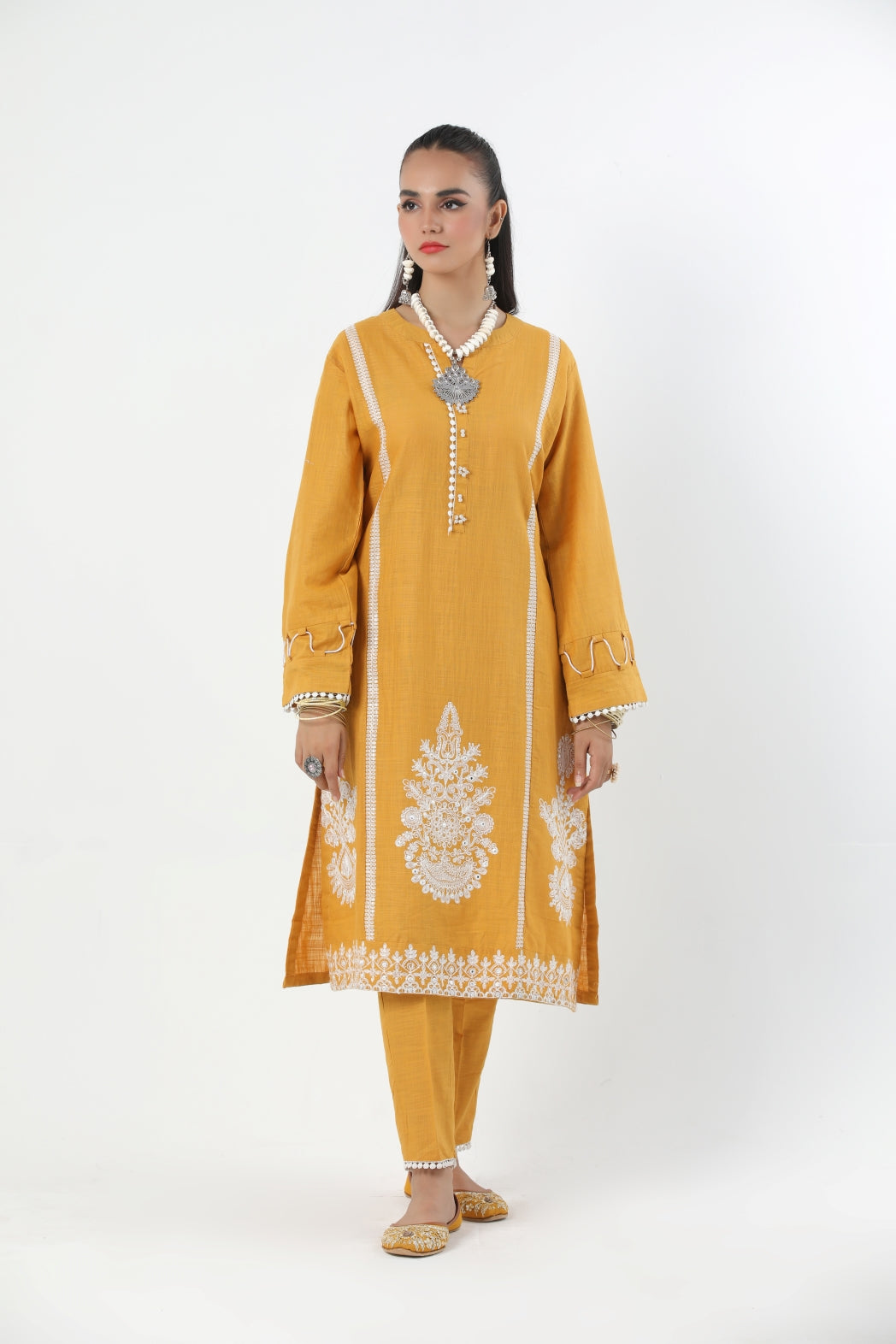 3 PIECE - Slub Lawn SUIT – ArfaRiwaj