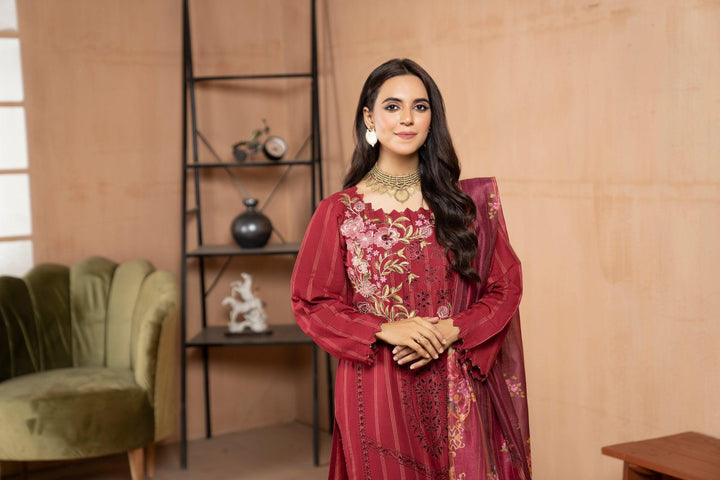 3 Piece Lawn Suit Luxury Pret - AR-2976 (Blooming Vine) - ARFARIWAJ