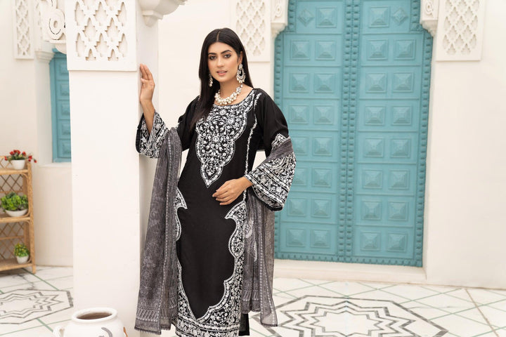 3 Piece Linen Suit Luxury Pret - AR-3004-Chand Bano - ARFARIWAJ