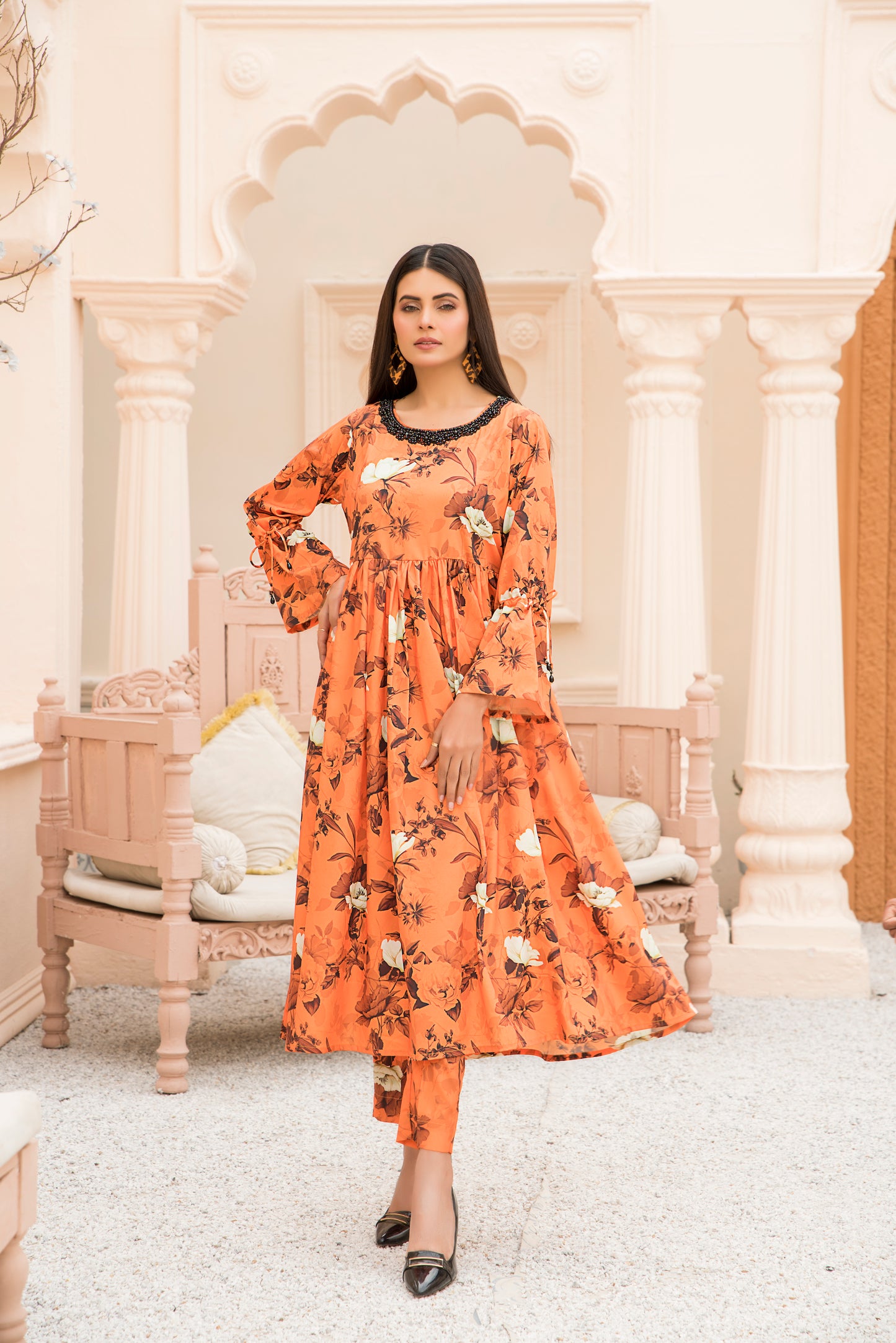 2 Piece Printed Silk Suit Pret - AR-3181-Cimmanon - ARFARIWAJ