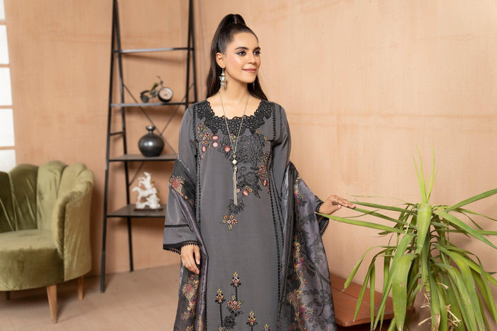 3 Piece Dyed Lawn Suit Luxury Pret - AR-2972 (Dastak) - ARFARIWAJ