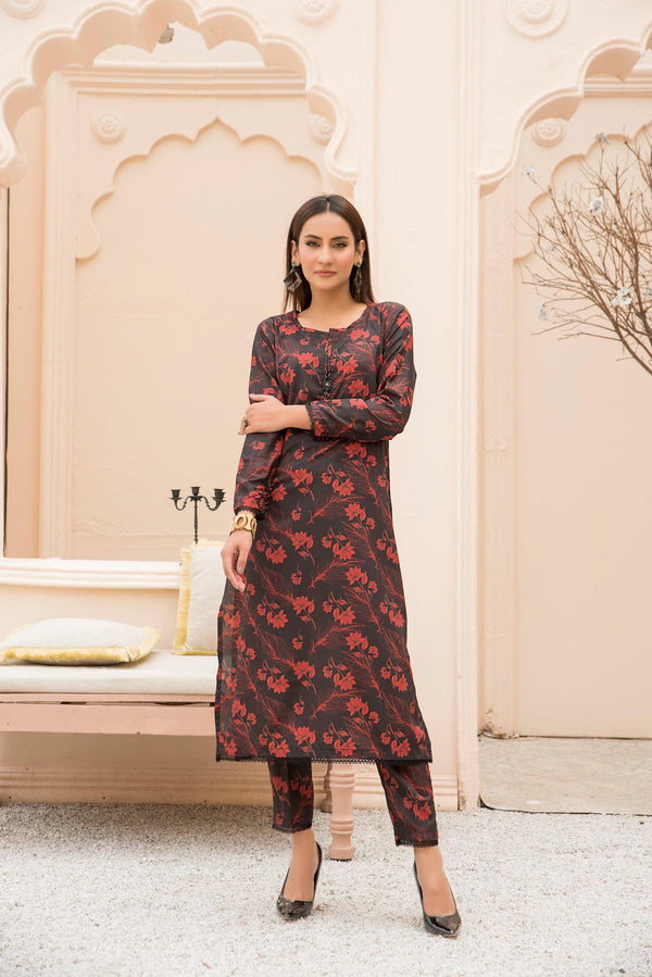 2 Piece Printed Silk Suit Pret - AR-3184-Erica - ARFARIWAJ