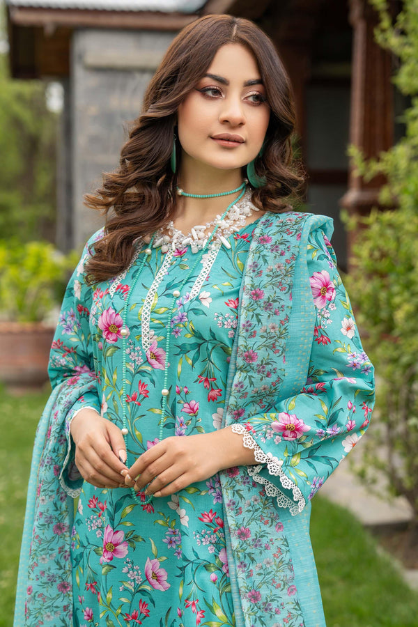 3 Piece Lawn Suit Luxury Pret - AR-3304-Falak - ARFARIWAJ