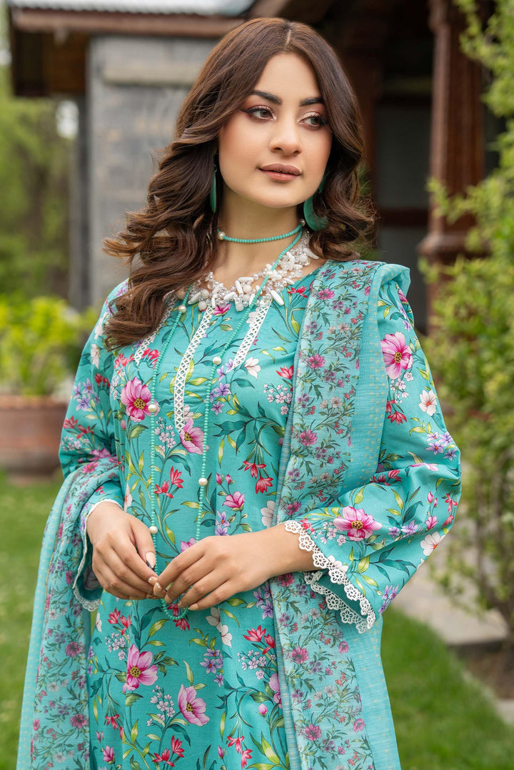 3 Piece Lawn Suit Luxury Pret - AR-3304-Falak - ARFARIWAJ