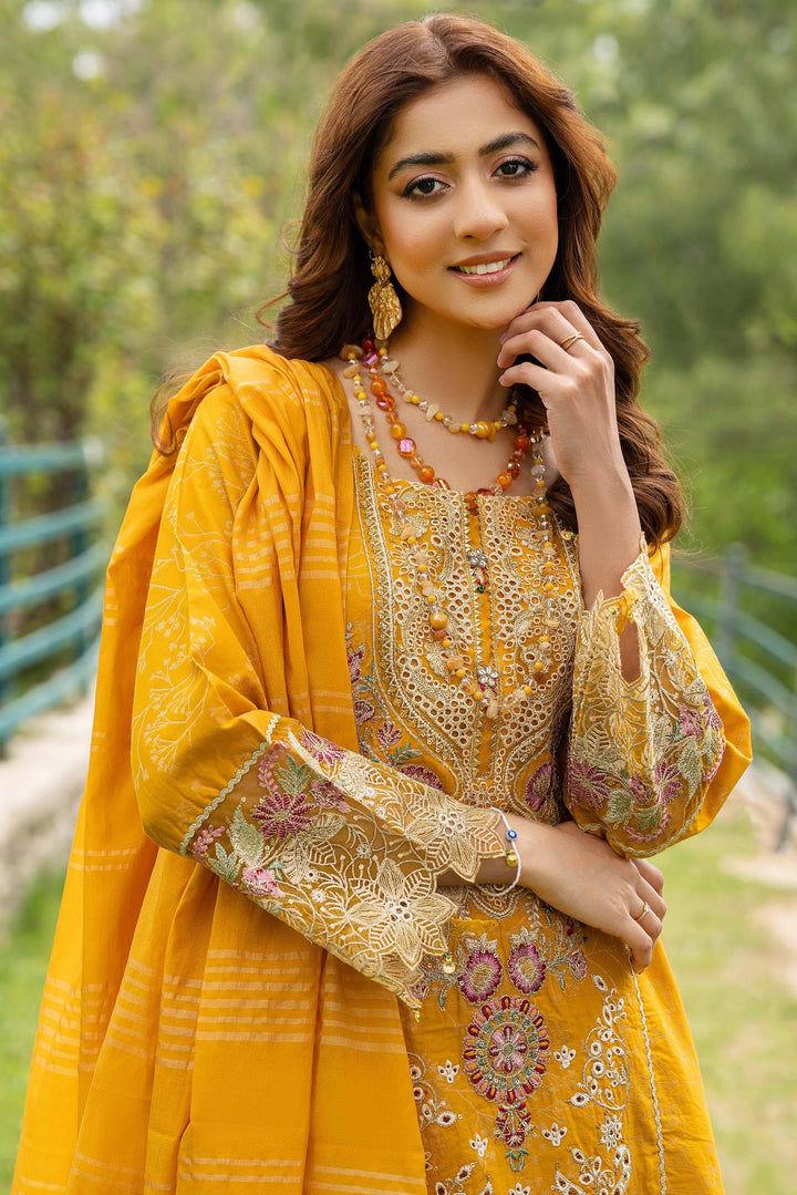 3 Piece Embroidered Jacquard Suit Luxury Pret - AR-3271-Kysari - ARFARIWAJ