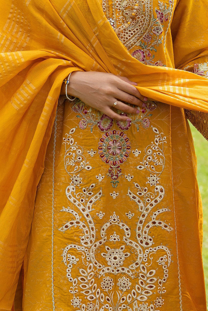 3 Piece Embroidered Jacquard Suit Luxury Pret - AR-3271-Kysari - ARFARIWAJ