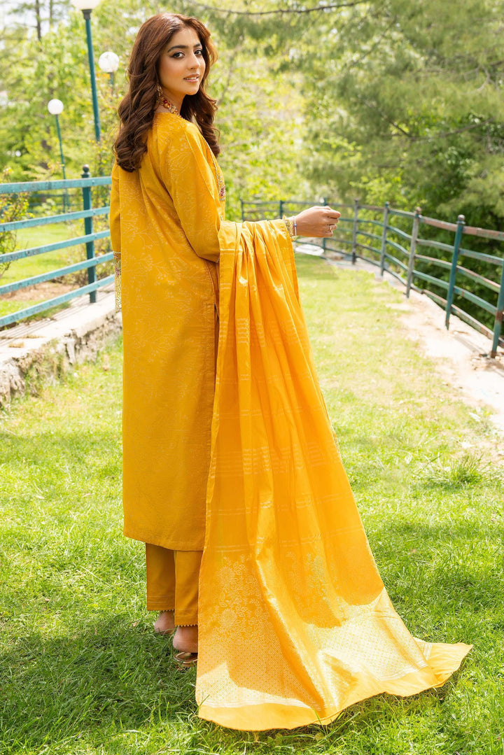 3 Piece Embroidered Jacquard Suit Luxury Pret - AR-3271-Kysari - ARFARIWAJ