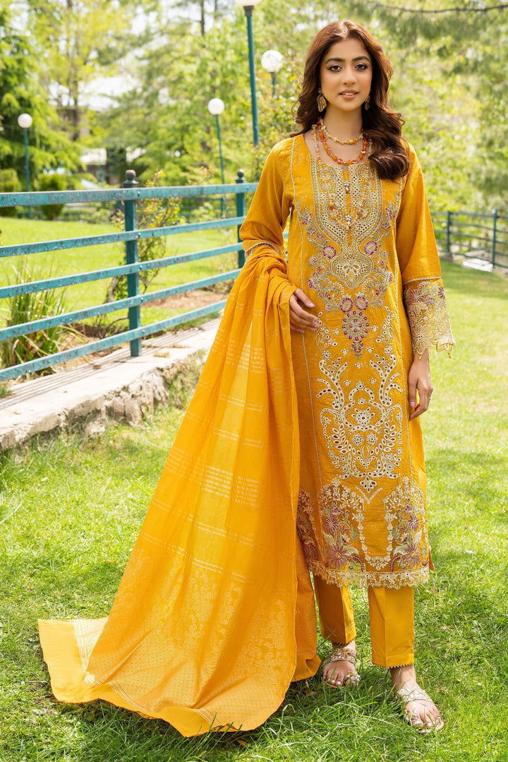 3 Piece Embroidered Jacquard Suit Luxury Pret - AR-3271-Kysari - ARFARIWAJ