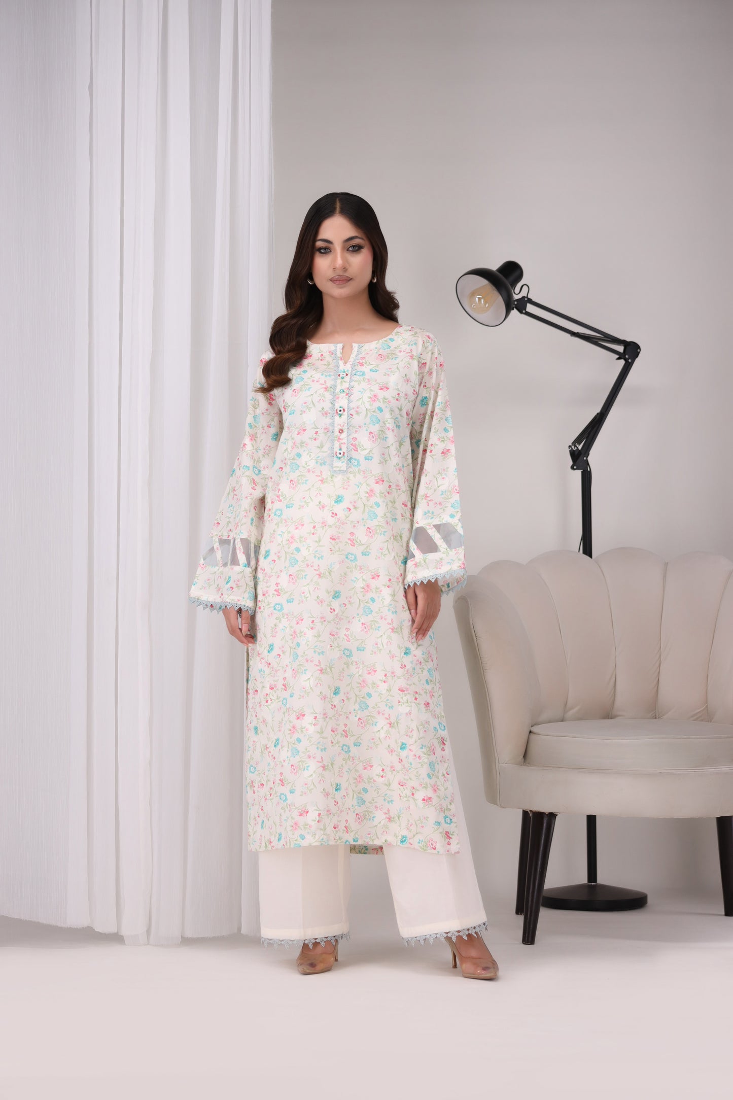 Luna 2 Piece Printed Cotton Suit Pret