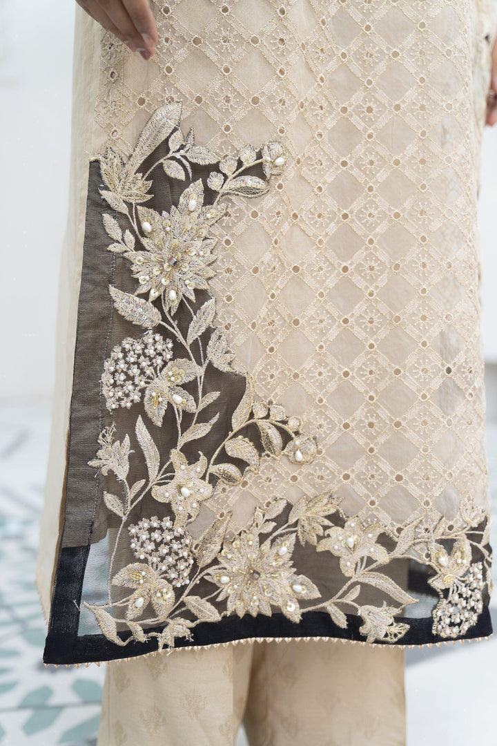 3 Piece Organza Suit Luxury Pret- IN-217-Mirror Addiction - ARFARIWAJ