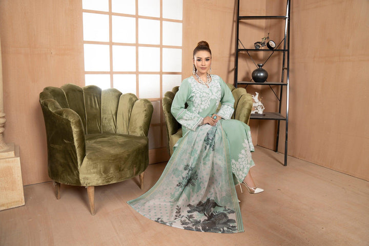 3 Piece Lawn Suit Luxury Pret - AR-2958 (Noor) - ARFARIWAJ