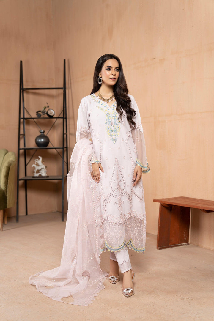 3 Piece Dyed Lawn Suit Luxury Pret - AR-2953 (Rebel) -  ARFARIWAJ