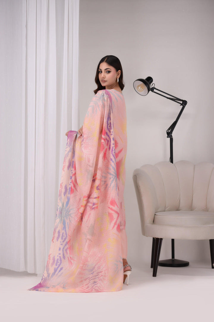 3 Piece Embroidered Cotton Suit Luxury Pret - AR-2785-Rashk-Pink - ARFARIWAJ
