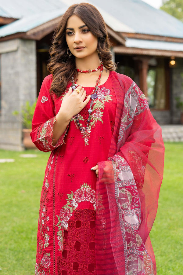  3 Piece Embroidered Doriya Suit Luxury Pret - AR-3286-Shadab - ARFARIWAJ