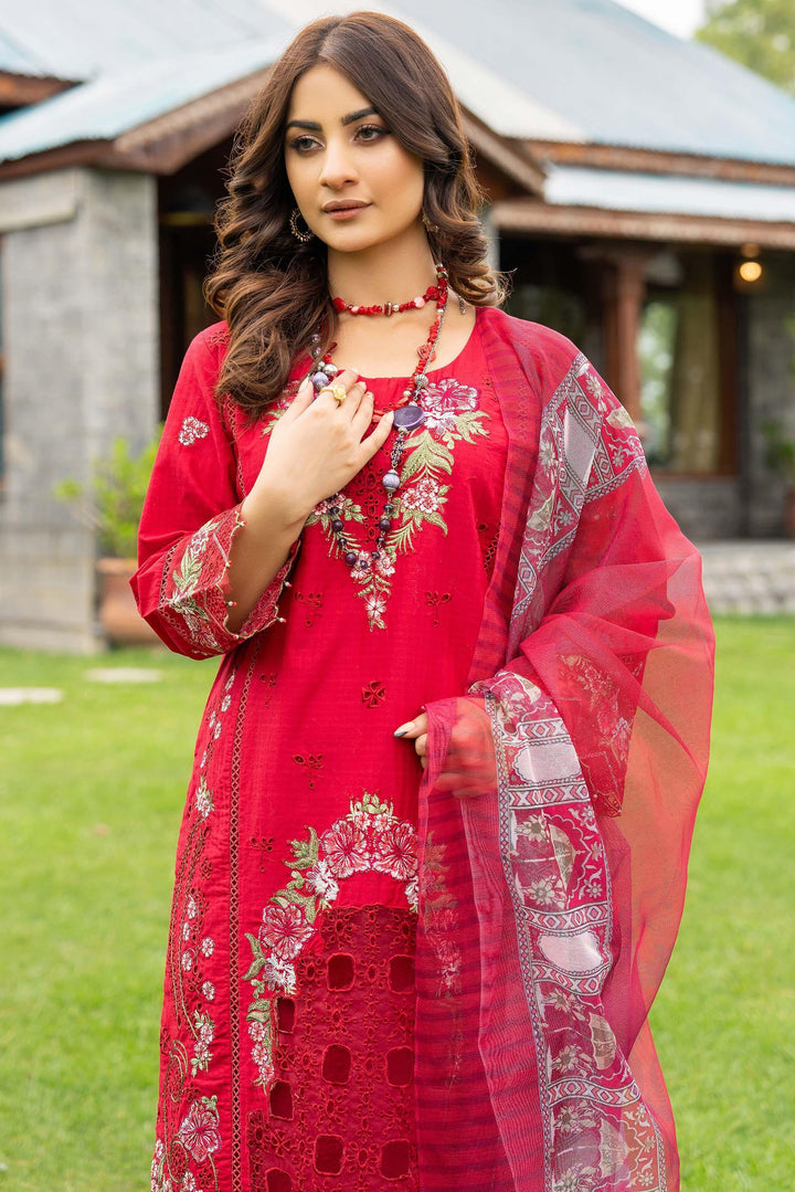  3 Piece Embroidered Doriya Suit Luxury Pret - AR-3286-Shadab - ARFARIWAJ